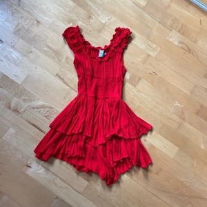 Red princess polly romper